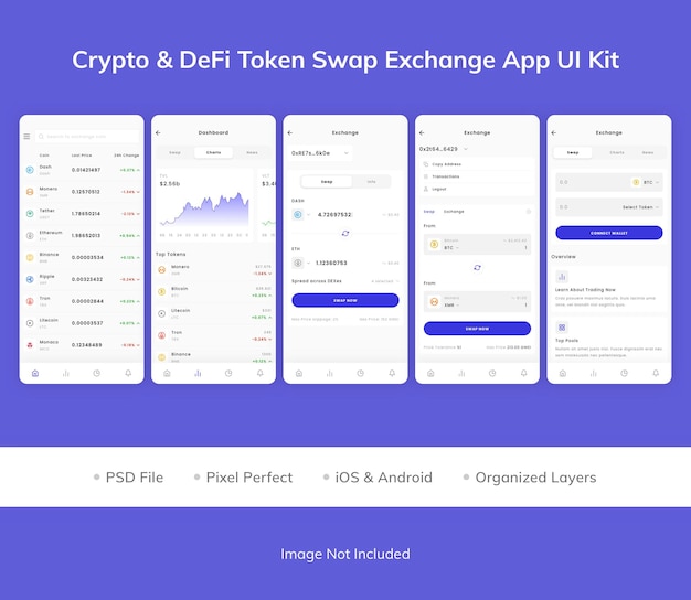 Crypto amp DeFi Token Swap Exchange App UI-Kit