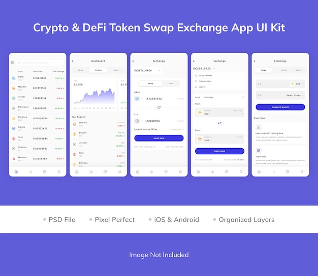 Crypto amp defi token swap exchange app ui-kit