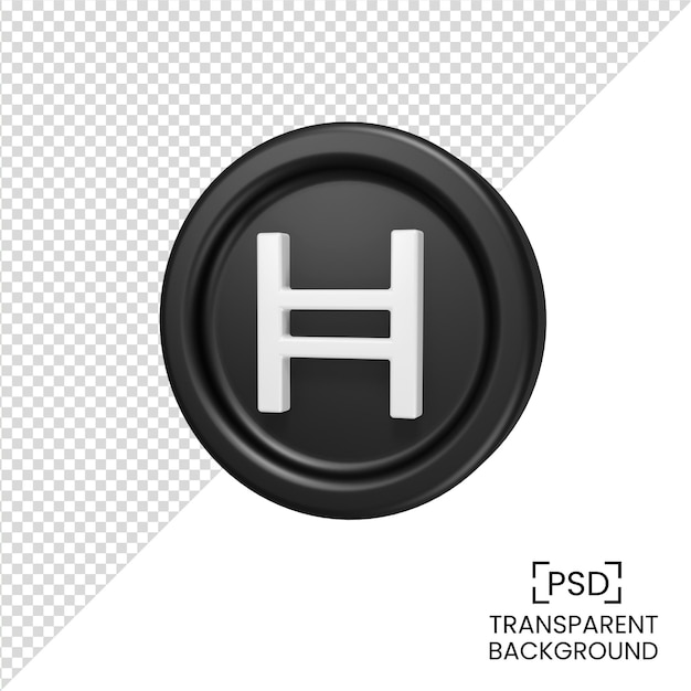 PSD crypto hedera 3d-render-illustration isoliert transparent