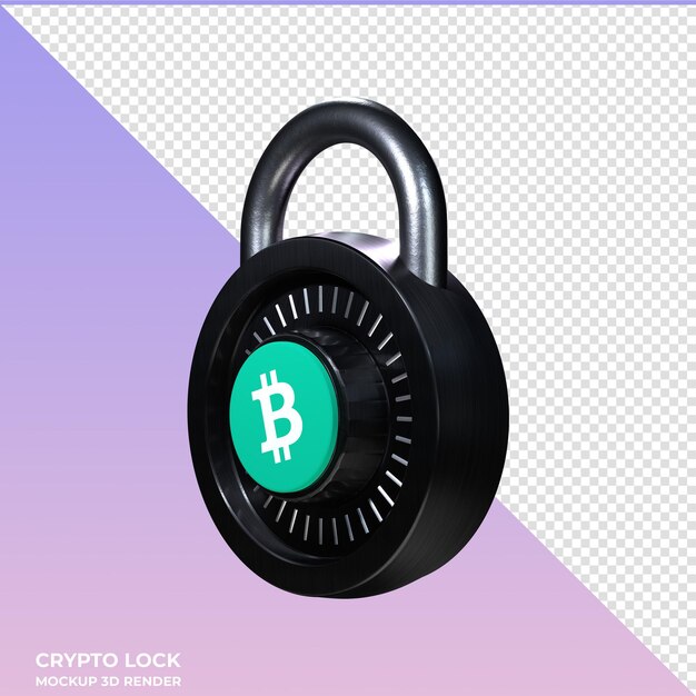 PSD crypto-lock bitcoin cash bch 3d-symbol, das in der lage ist,