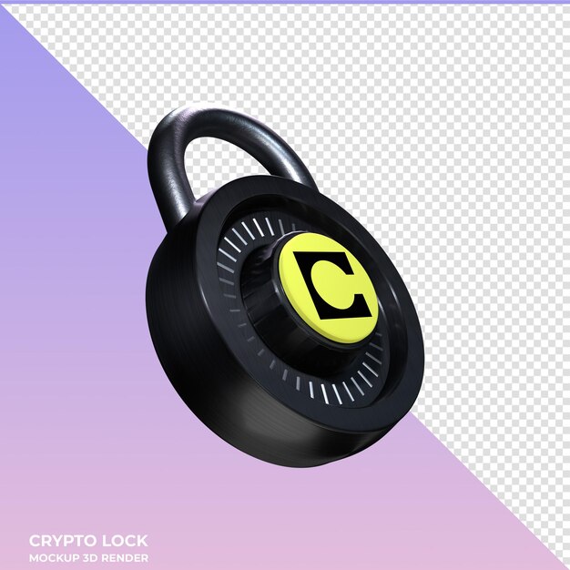 PSD crypto-lock-celo 3d-symbol