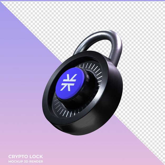 Crypto lock stacks stx 3d-symbol ist vorhanden.