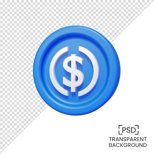 Crypto USD 3d render illustration