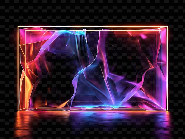 PSD crystal cascade un diseño en cascada de paneles holográficos que da forma a y2k decoración de carteles creativos