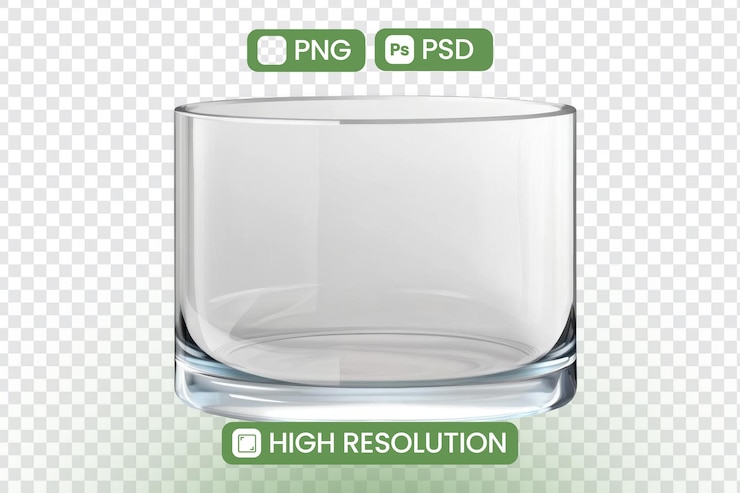 PSD crystal clear glass highresolution png psd mockup per progetti di progettazione sfondio trasparente perfetto per display e visuali di bevande ideale per risorse grafiche e esigenze di mockup