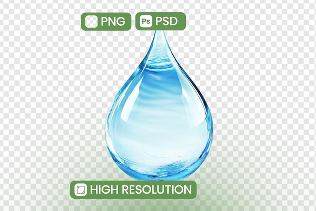 Crystal Clear Water Drop PNG PSD Images à haute résolution pour les projets de conception de sites Web et plus encore Une ressource visuelle époustouflante pour les professionnels créatifs Télécharger gratuitement