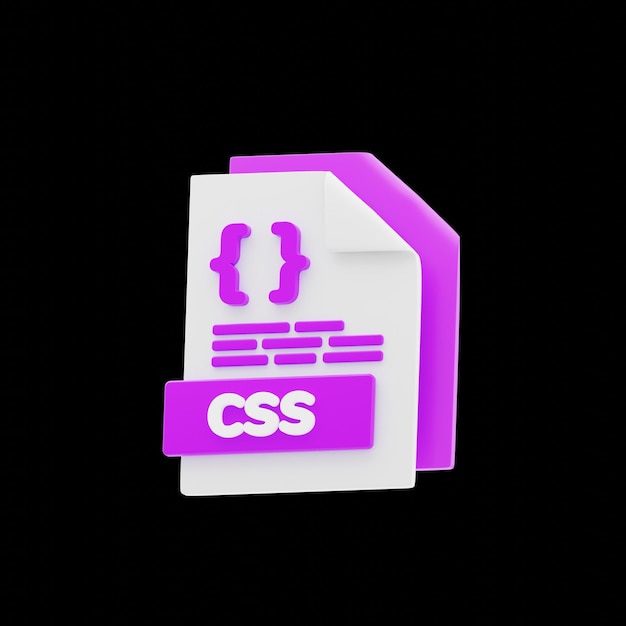 CSS File 3D Icon