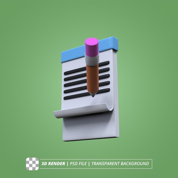 CUADERNO 3D RENDER IMÁGENES AISLADAS