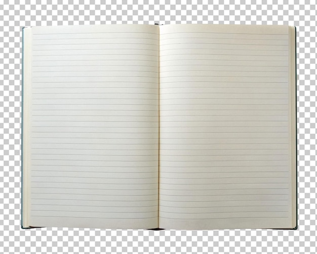 PSD cuaderno en blanco con regla
