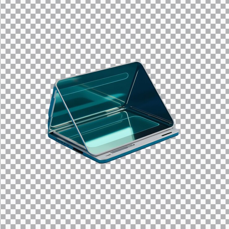 PSD un cuaderno digital futurista aislado en un fondo transparente
