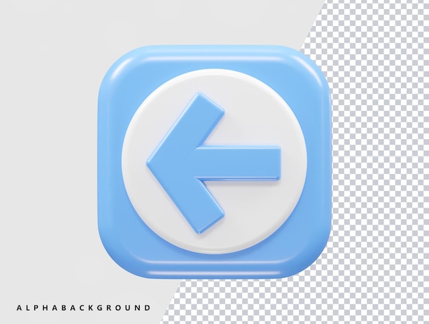 Un cuadrado azul y blanco con un icono de flecha.