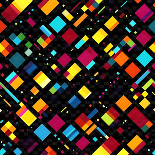 cuadrados coloridos están bajo un fondo negro