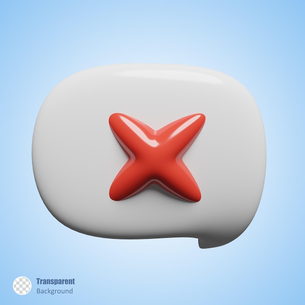 cuadro de chat prohibido en diseño de renderizado 3d