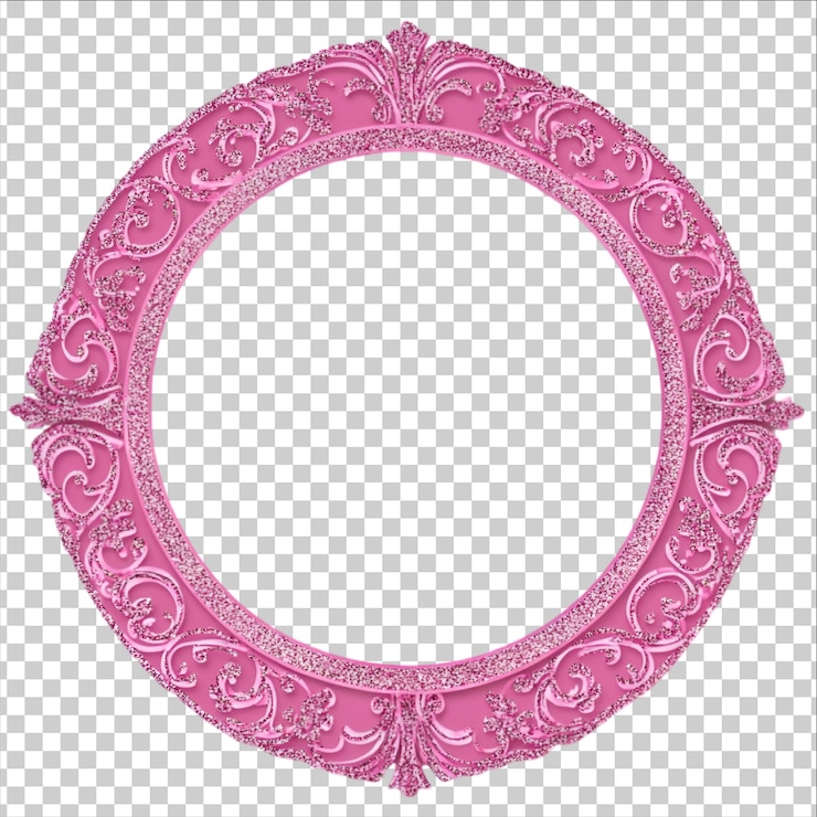 PSD cuadro de círculo ornamentado rosa