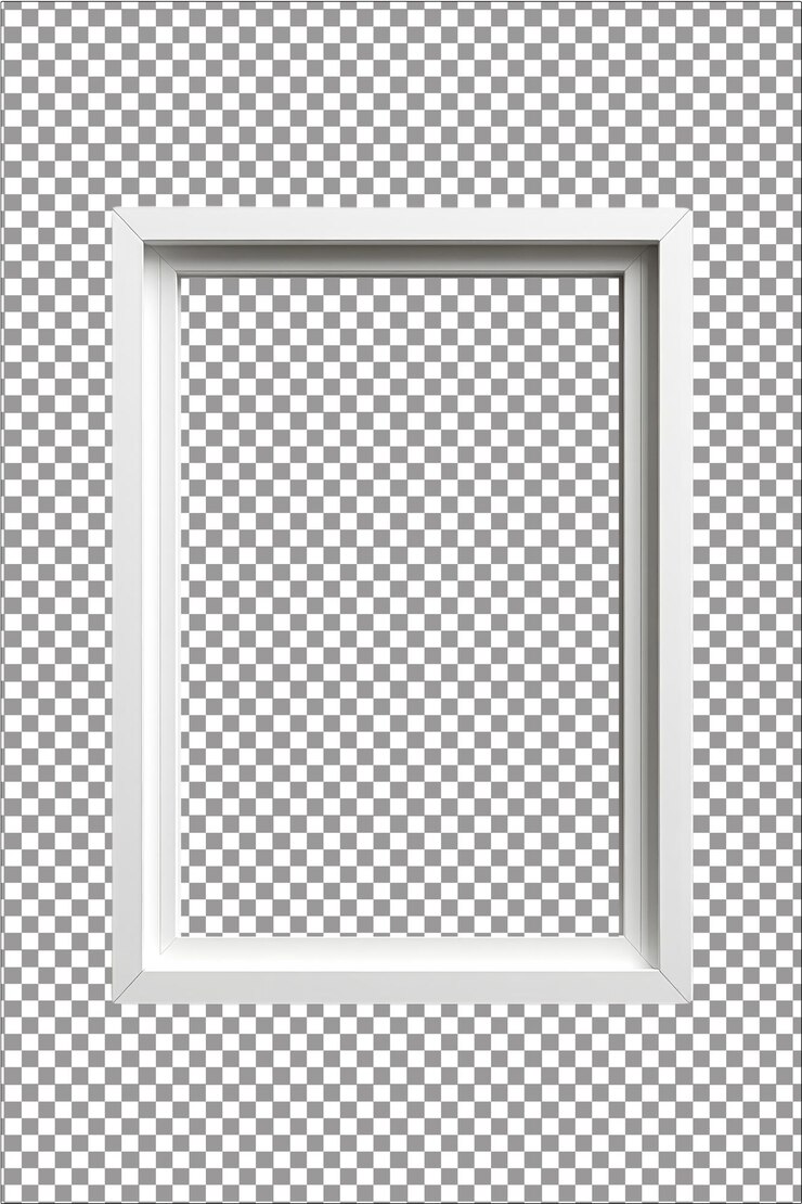 Cuadro cuadrado en blanco Pantalla mínima y versátil Hiperrealista Blanco aislado Plain Transparente B