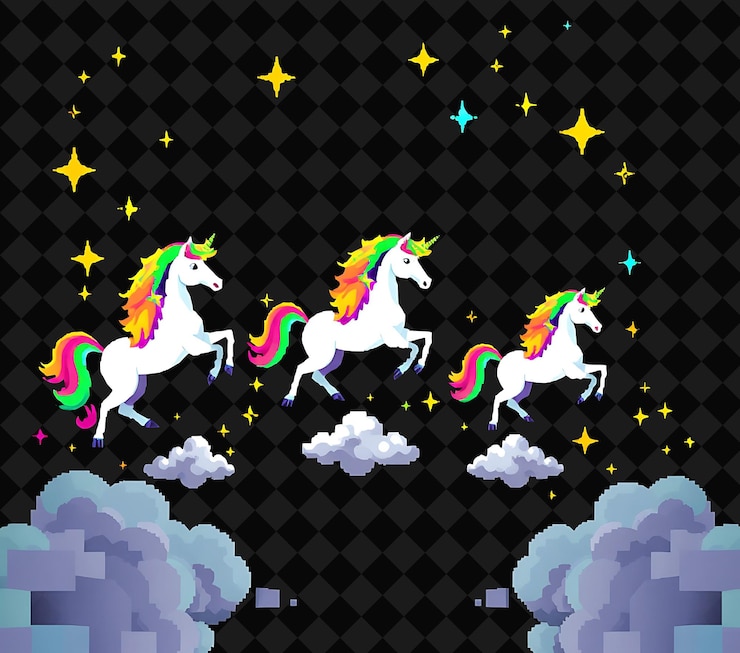 PSD cuadro pixelado en fondo negro reventado con decoración de juego de marco de píxeles vívido y altamente aislado