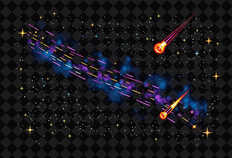 PSD cuadro pixelado en fondo negro reventado con decoración de juego de marco de píxeles vívido y altamente aislado