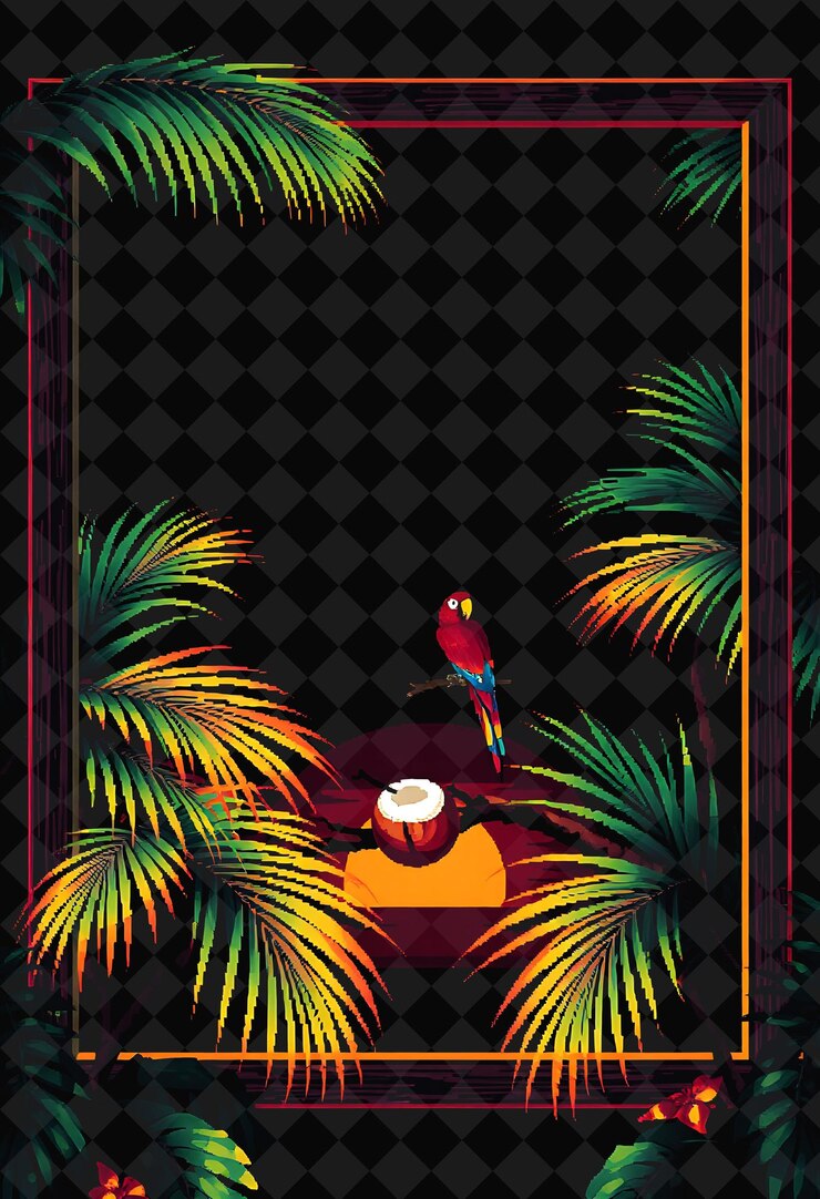 PSD cuadro pixelado en fondo negro reventado con decoración de juego de marco de píxeles vívido y altamente aislado