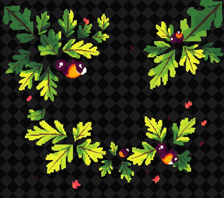 PSD cuadro pixelado en fondo negro reventado con decoración de juego de marco de píxeles vívido y altamente aislado