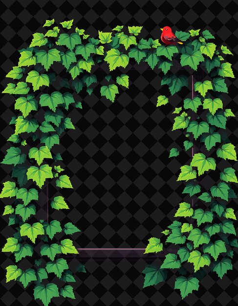 Cuadro pixelado en fondo negro reventado con decoración de juego de marco de píxeles vívido y altamente aislado