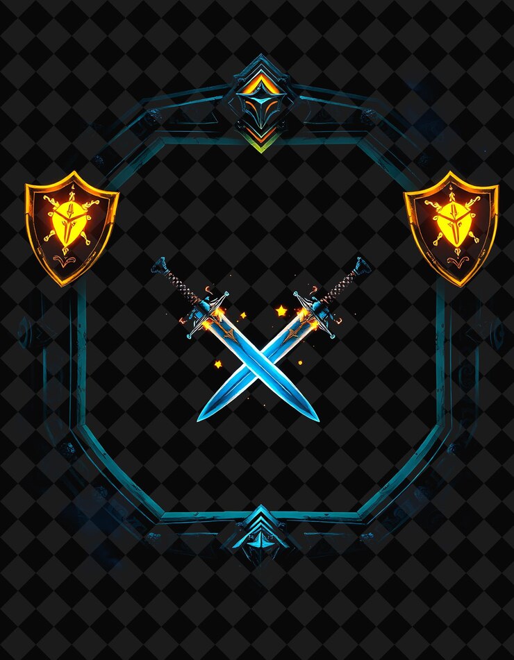 PSD cuadro pixelado en fondo negro reventado con decoración de juego de marco de píxeles vívido y altamente aislado