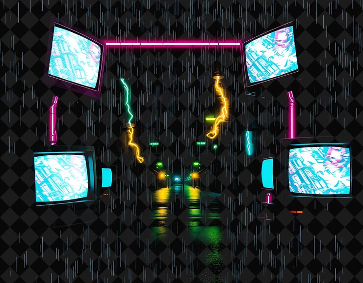 PSD cuadro pixelado en fondo negro reventado con decoración de juego de marco de píxeles vívido y altamente aislado