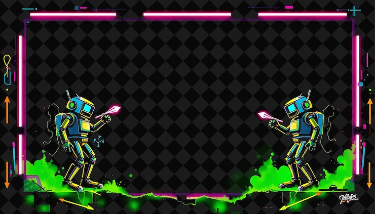 PSD cuadro pixelado en fondo negro reventado con decoración de juego de marco de píxeles vívido y altamente aislado