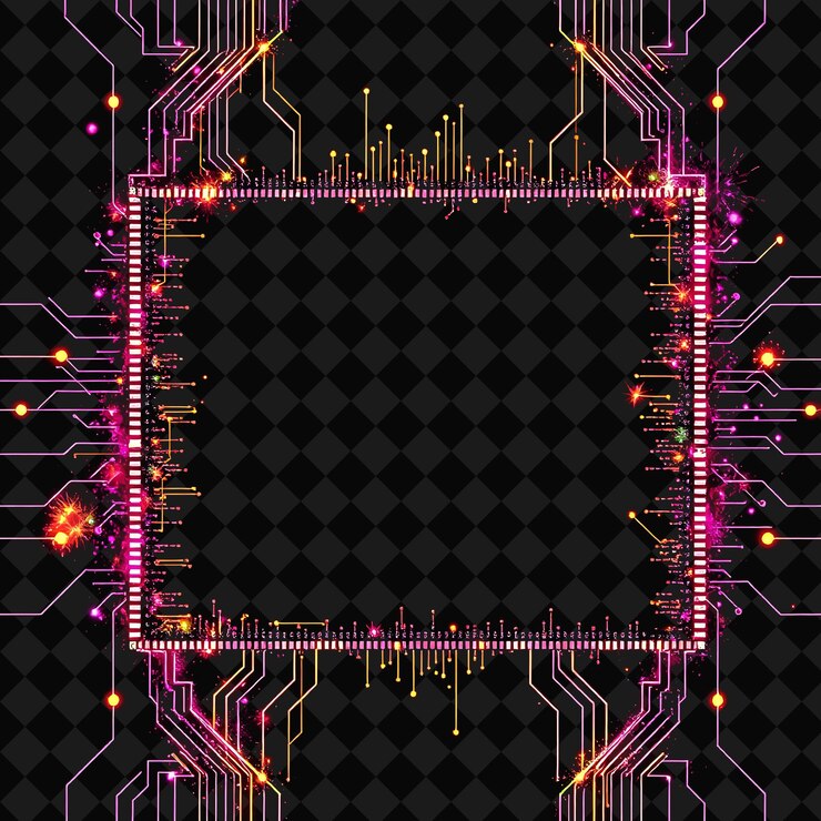 PSD cuadro pixelado en fondo negro reventado con decoración de juego de marco de píxeles vívido y altamente aislado