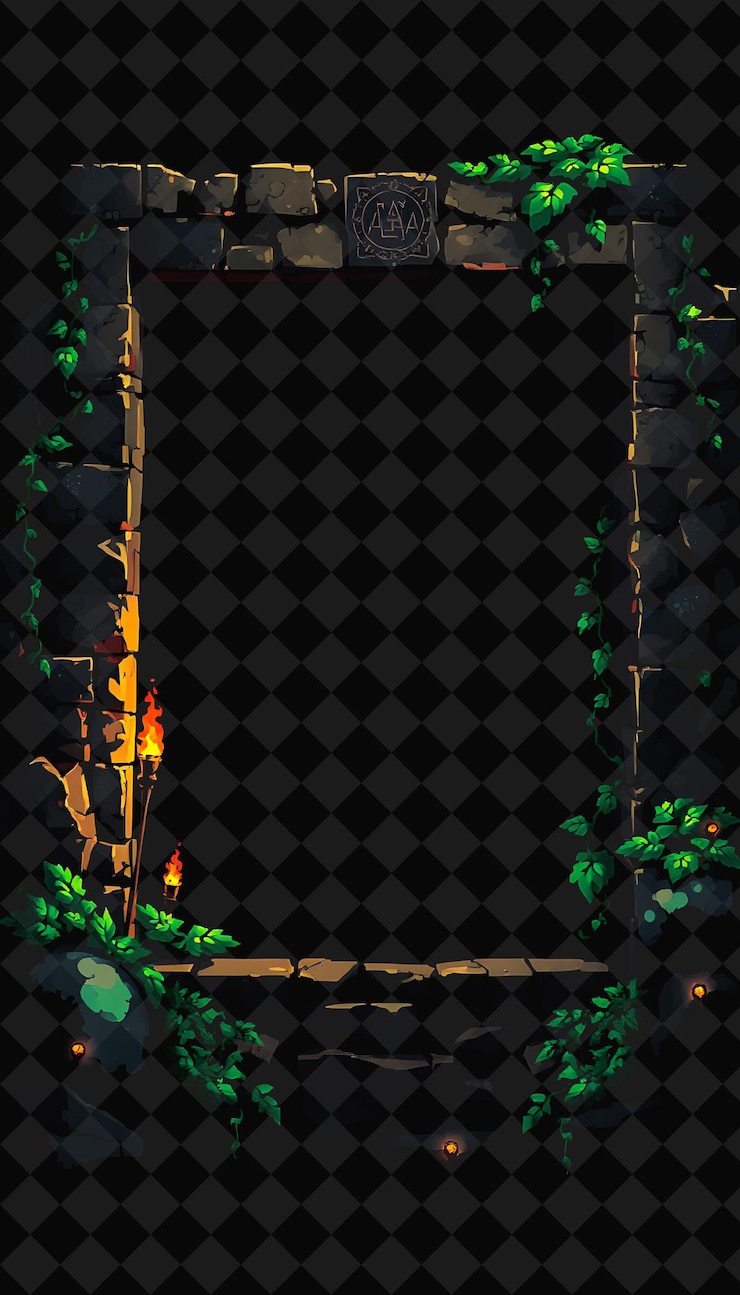 PSD cuadro pixelado en fondo negro reventado con decoración de juego de marco de píxeles vívido y altamente aislado
