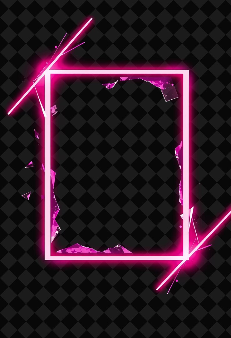 PSD cuadro pixelado en fondo negro reventado con decoración de juego de marco de píxeles vívido y altamente aislado