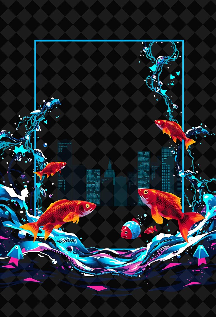 PSD cuadro pixelado en fondo negro reventado con decoración de juego de marco de píxeles vívido y altamente aislado