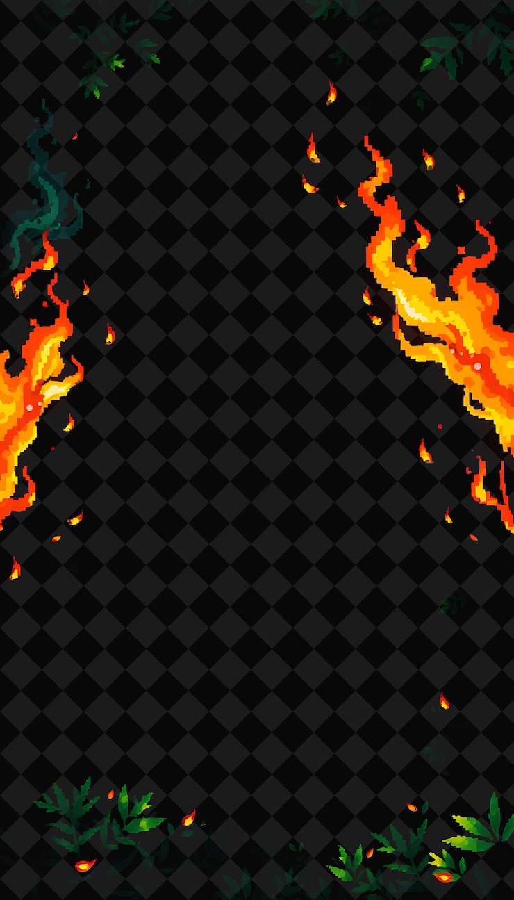 PSD cuadro pixelado en fondo negro reventado con decoración de juego de marco de píxeles vívido y altamente aislado