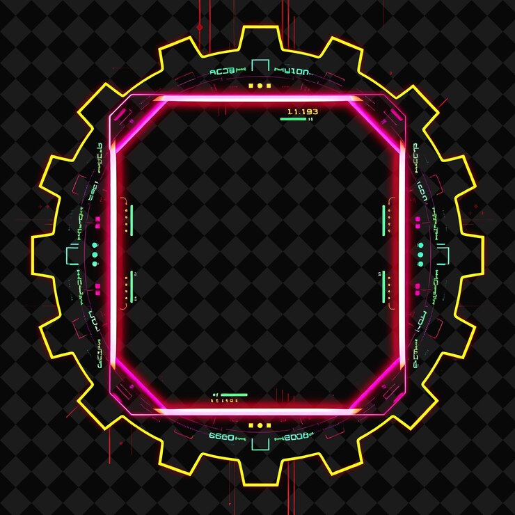 PSD cuadro pixelado en fondo negro reventado con decoración de juego de marco de píxeles vívido y altamente aislado
