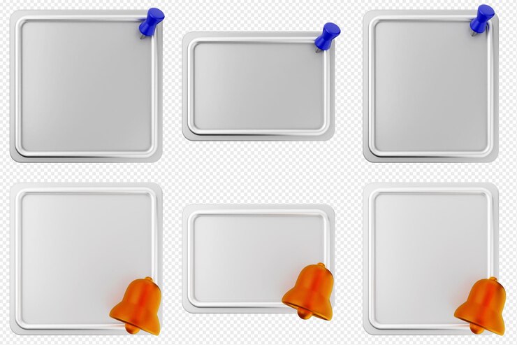 PSD cuadro de texto de papel adhesivo de 3d pin