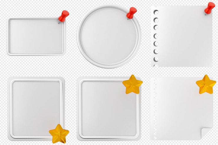 PSD cuadro de texto de papel adhesivo de 3d pin