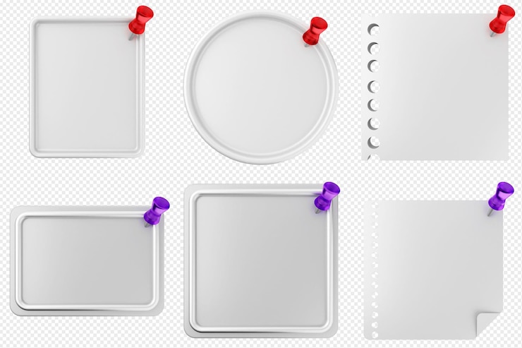 PSD cuadro de texto de papel adhesivo de 3d pin