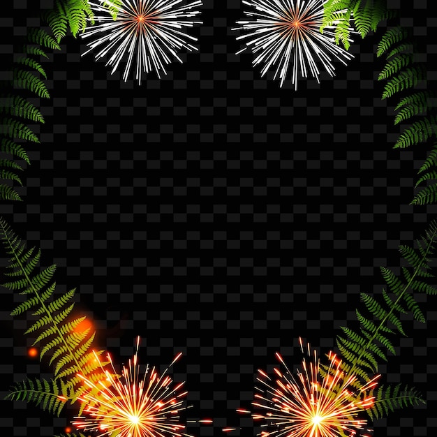 CuadroBright_Firecrackers_Erupt_With_Glowing_Sparks_at_Each_Side_Neon_Ferns_Sway_Around_the_Frame_