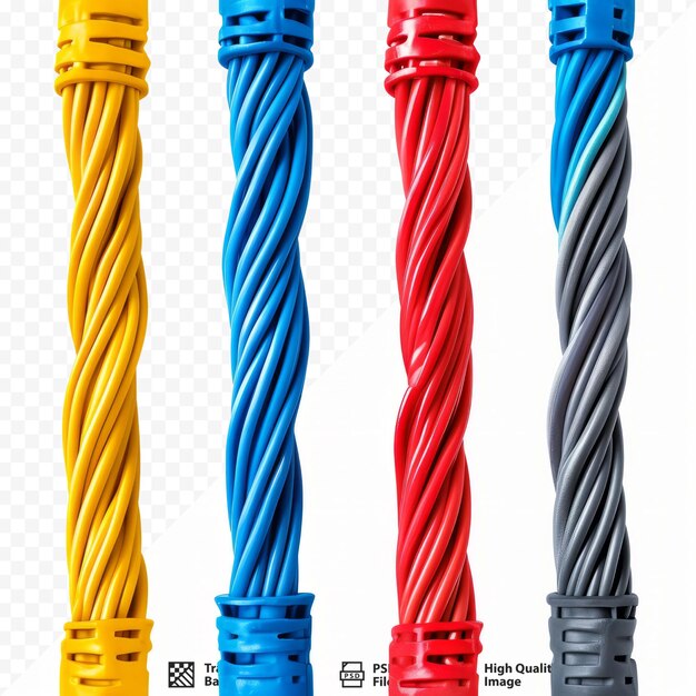 PSD cuatro colores un cable eléctrico