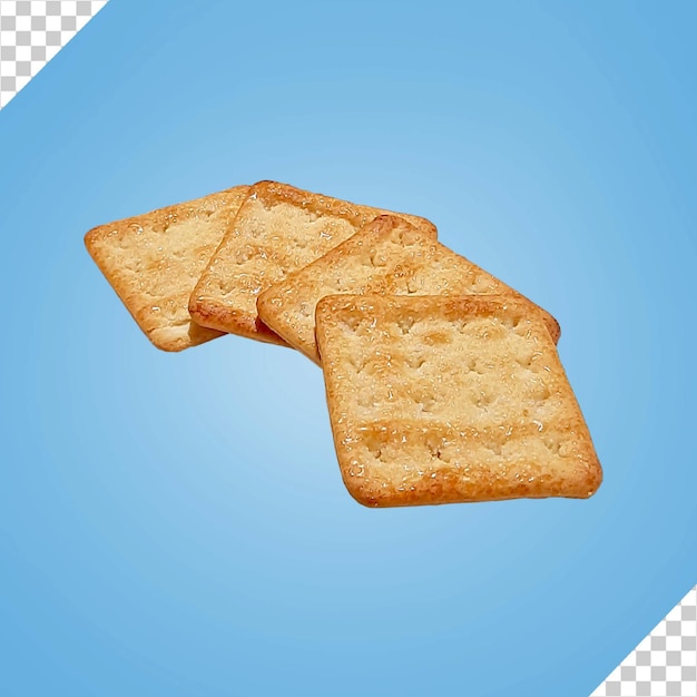Cuatro galletas psd trasfondo transparente