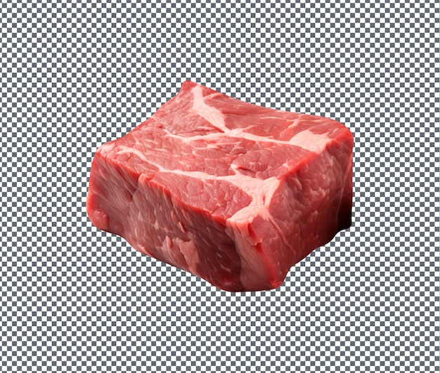 PSD cube de boeuf frais et délicieux isolé sur fond transparent