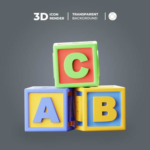 PSD cube de brique jouet objet 3d