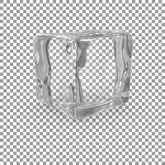 PSD cube de glace avec un fond transparent