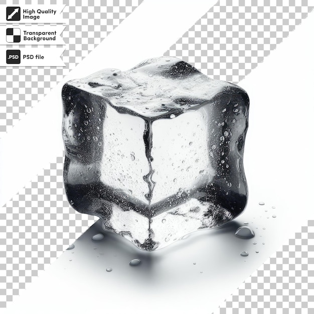 PSD un cube de glace psd sur fond transparent