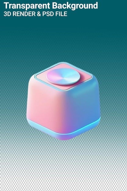 Un Cube De Glace Rose Avec Un Dessus Bleu Qui Dit Cube De Glac Sur Lui