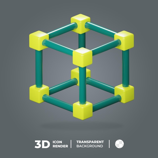 Cube D'icônes 3d