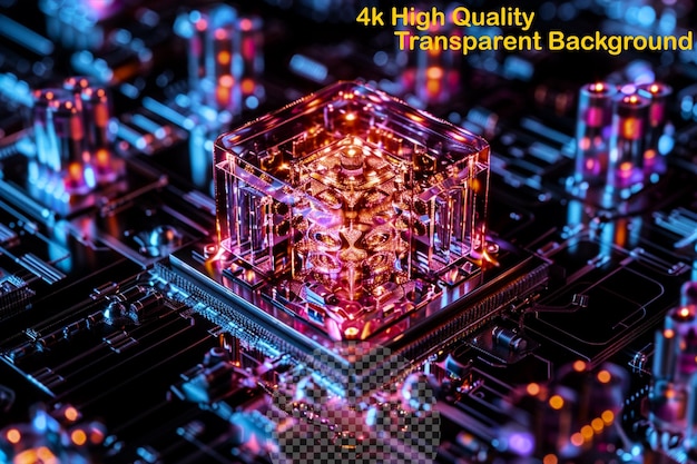 un cube multicolore avec beaucoup de LEDs dessus