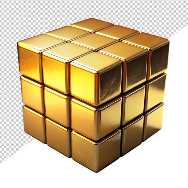 PSD le cube de rubik sur fond transparent