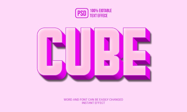 PSD cube-textstil-effekt