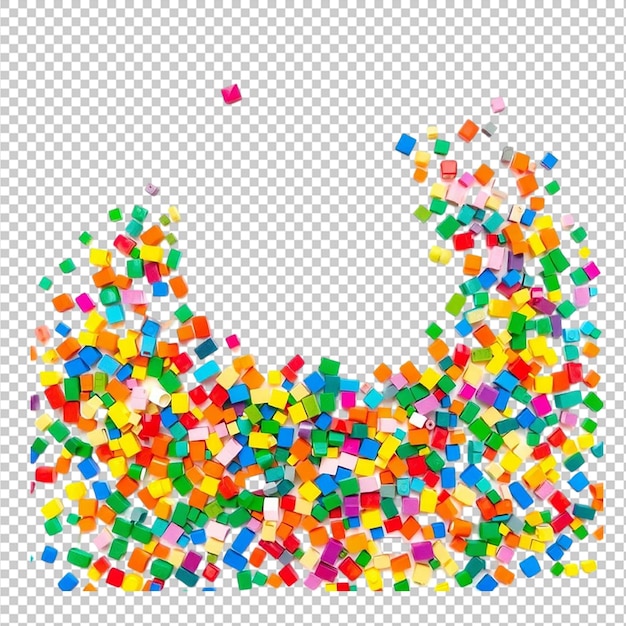 Des cubes colorés éparpillés Abstrait Conception d'arrière-plan Éléments blocs de jouets petits cubes conception pour enfants