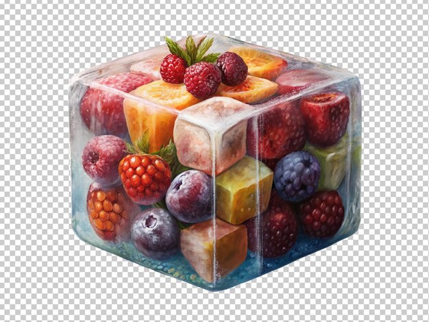 PSD cubes de fruits surgelés